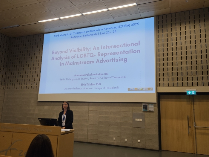 Valedictorian Anastasia Polychroniadou Presents Insightful Research at Prestigious International Conference