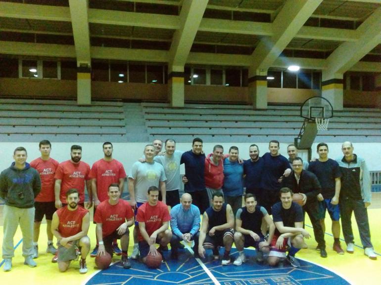  The ACT Basketball team plays with the Alumni