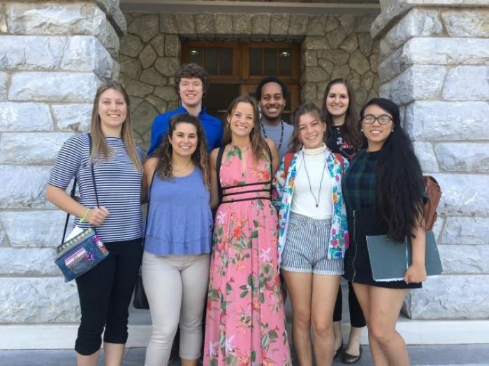 Top row (left to right): Stuart Asbridge, Keiran Miller, Alice Huntoon - Bottom row (left to right): NiTosha Billman, Christina Daniskas, Emily Fisher, Kats Tamanaha, Ellyze Francisco