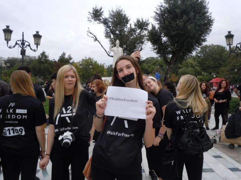 ACT NUin students Walk for Freedom