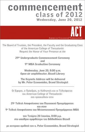 Commencement Class of 2012