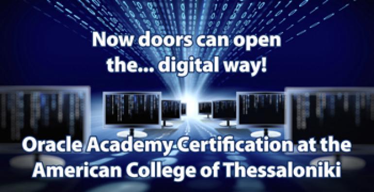 Now doors can open the digital way: Oracle Academy Certification at ACT!