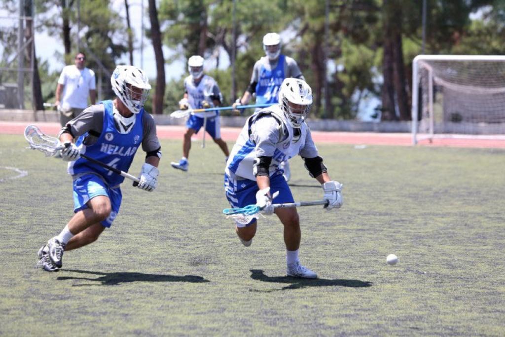 The Greece Men&#039;s National Lacrosse Team practice at Anatolia College
